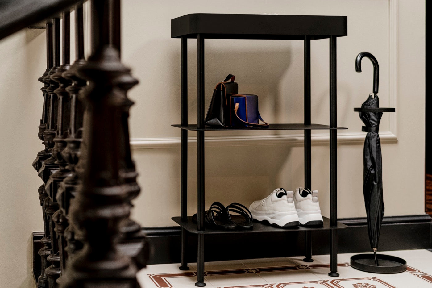Don't let your hallway go unnoticed - make a statement with our collection of modern furniture. Browse coat racks, benches, poufs, stools, narrow sideboards, umbrella stands, and table consoles for small, japandi hallways. Entrance hall ideas.