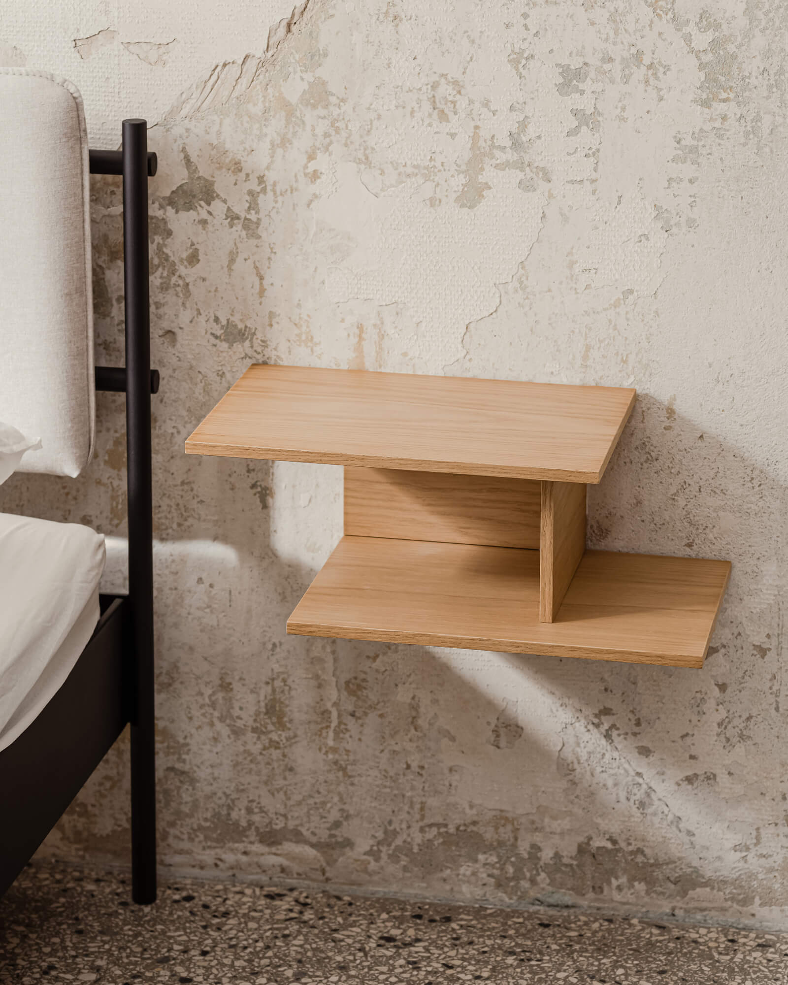 Tann Bedside Shelf - left