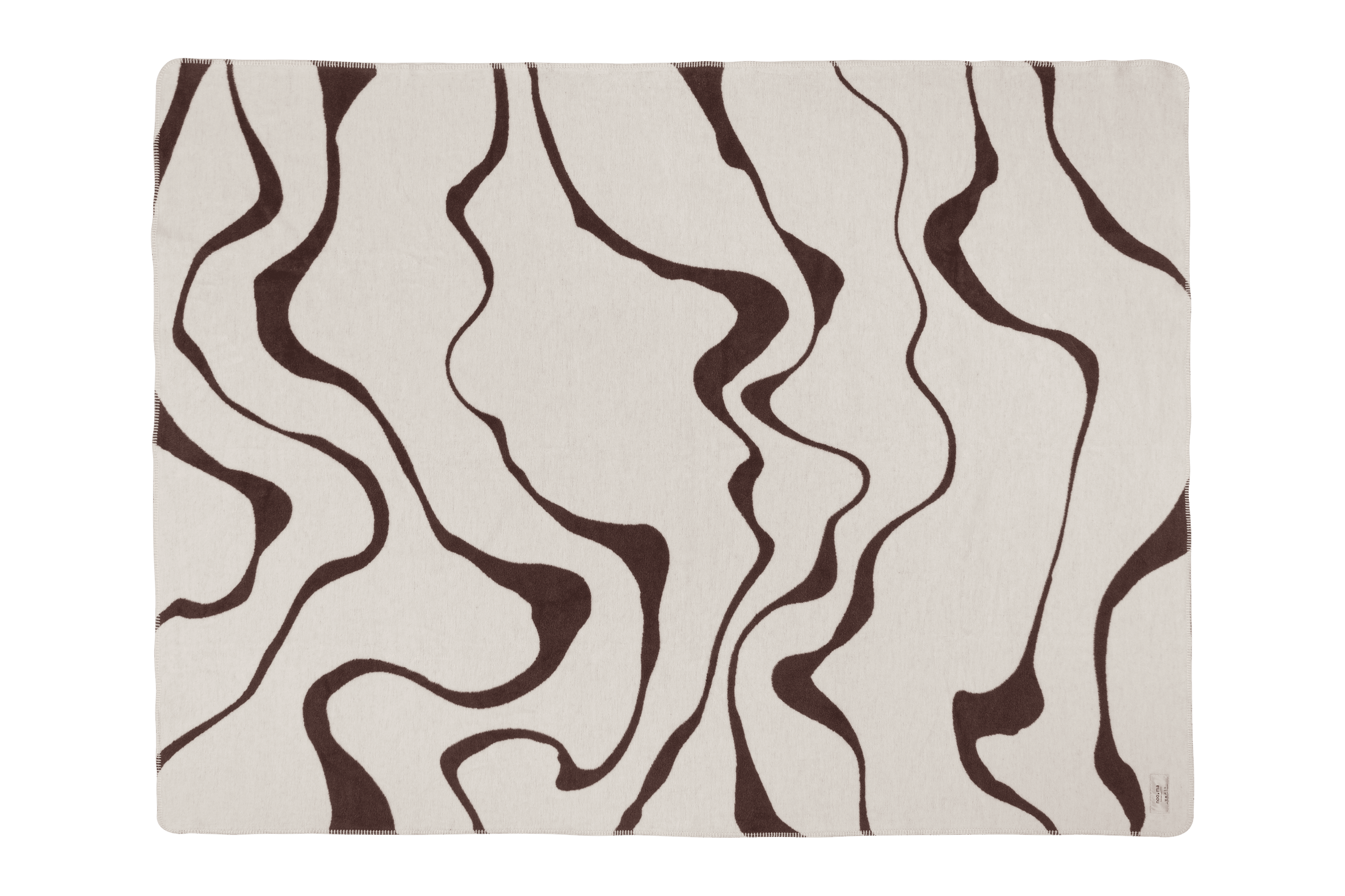 Felu Throw - warm brown & beige blanket, 200 x 150 cm - noo.ma