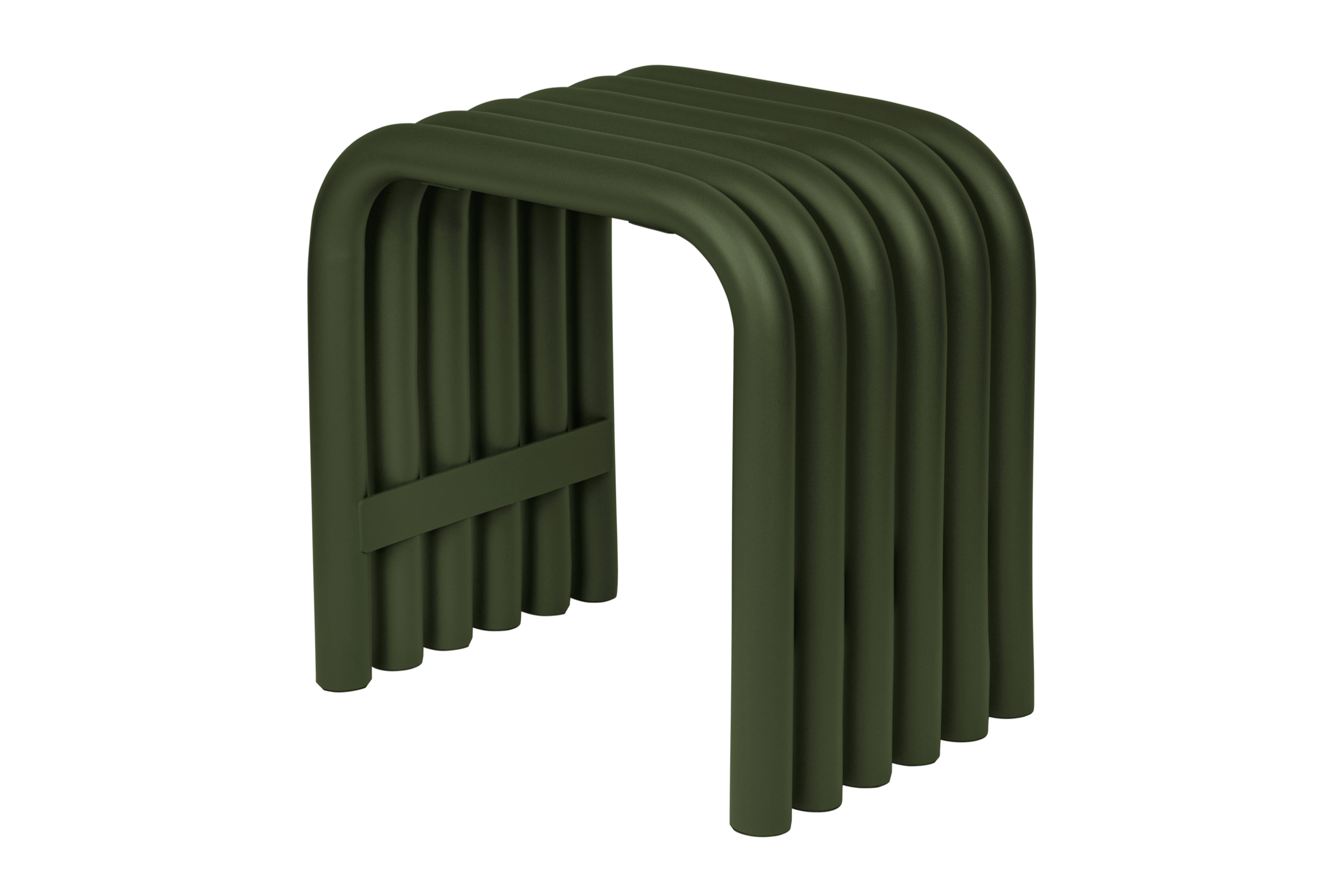Nokk Stool - dark green steel stool for modern living room - noo.ma