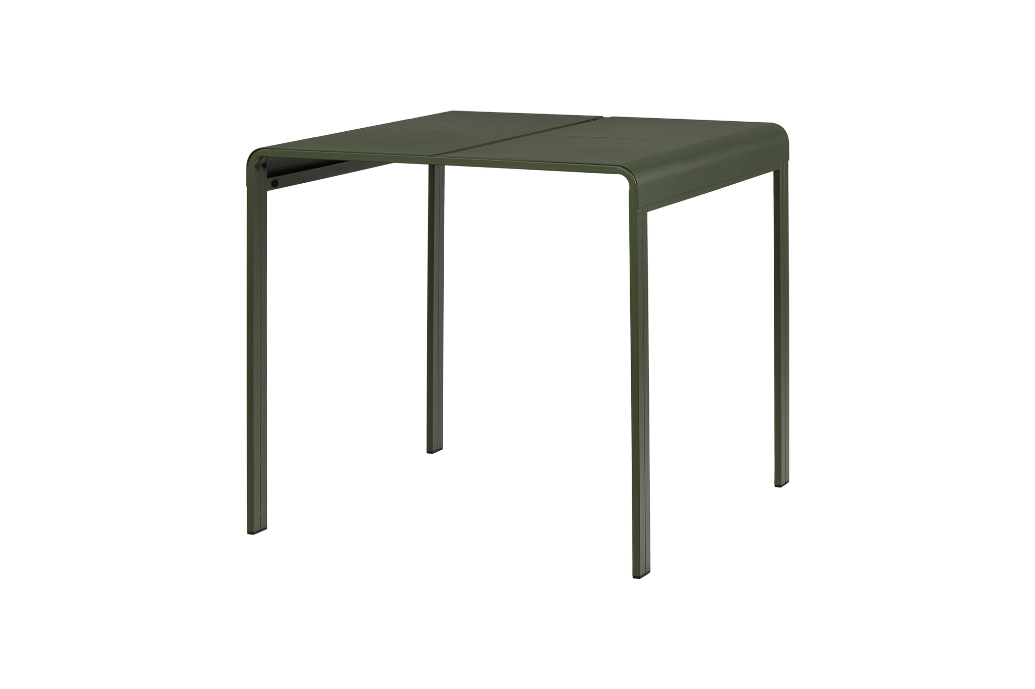 Oto Table - green - square steel table for outdoors - noo.ma