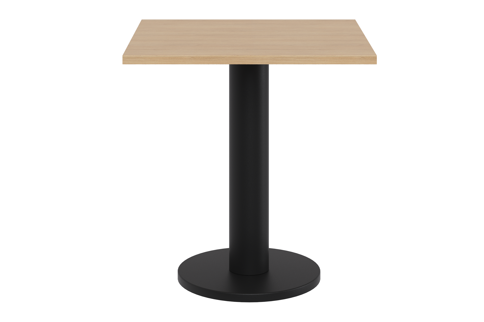 Sool Café Table - oak/black - 70 x 70 small square table - noo.ma