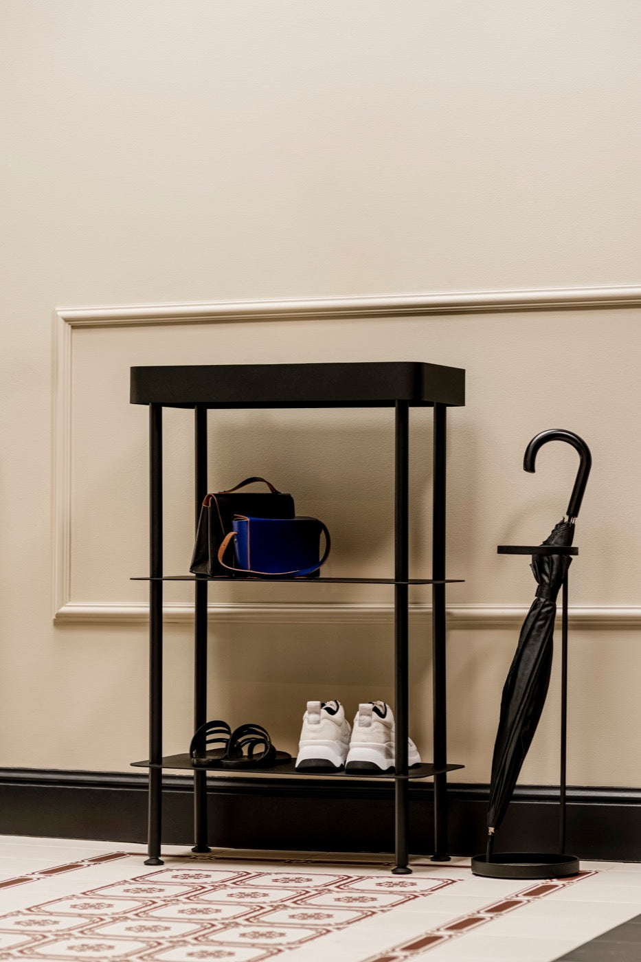 Don't let your hallway go unnoticed - make a statement with our collection of modern furniture. Browse coat racks, benches, poufs, stools, narrow sideboards, umbrella stands, and table consoles for small, japandi hallways. Entrance hall ideas.