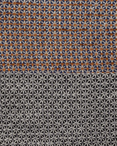 Stoffmuster – Braun & blau Mischung  Schwarz & grau Mischung