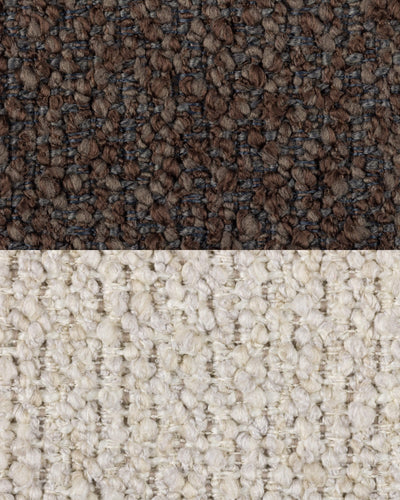 Fabric Sample – Desert Beige Bouclé & Chocolate Brown Bouclé