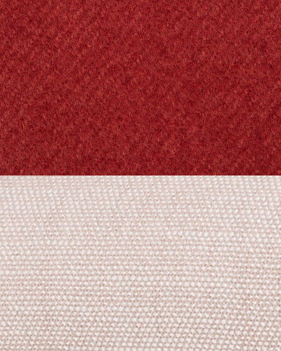 Stoffmuster – Mohnenrot Küstenbeige