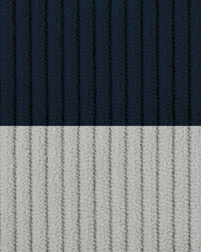 Stoffmuster – Baltisches Marineblau & Cord in Kreidegrau