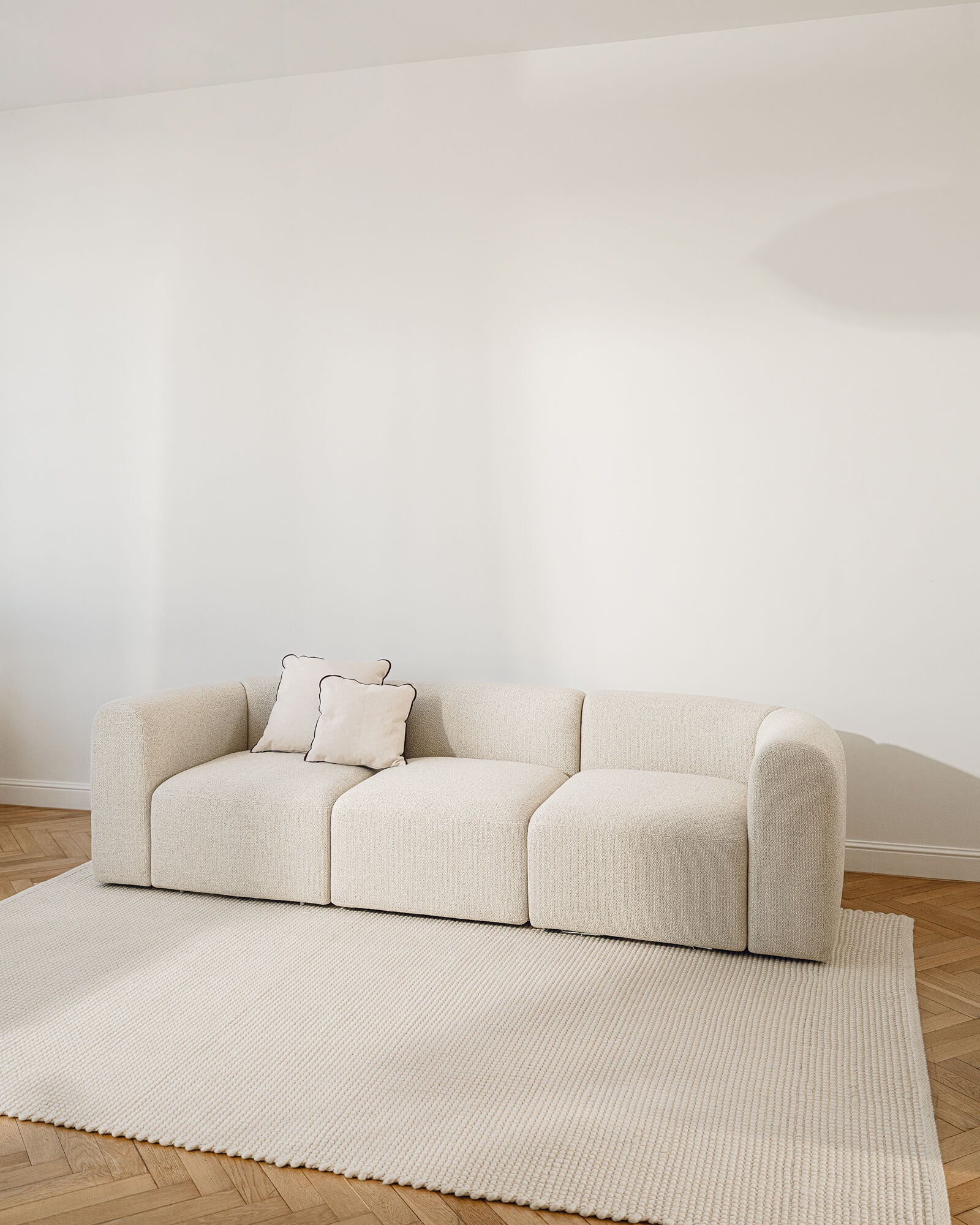 Flom Sofa 3-seater - beige - comfy 3-seater sofa bed - noo.ma