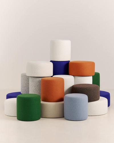 2x Folk Pouf - Set hoch & breit