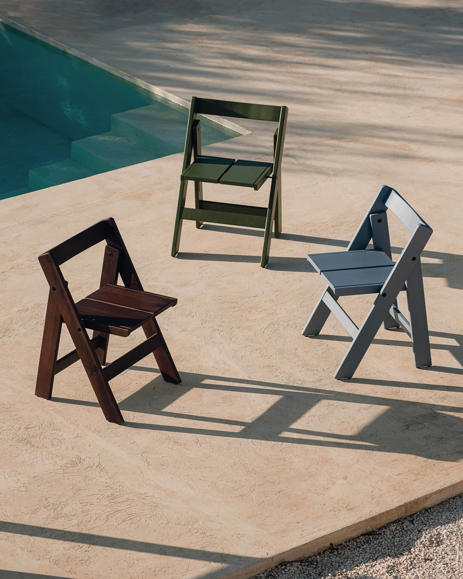 Navo Folding Chair - green - wooden garden chair - noo.ma
