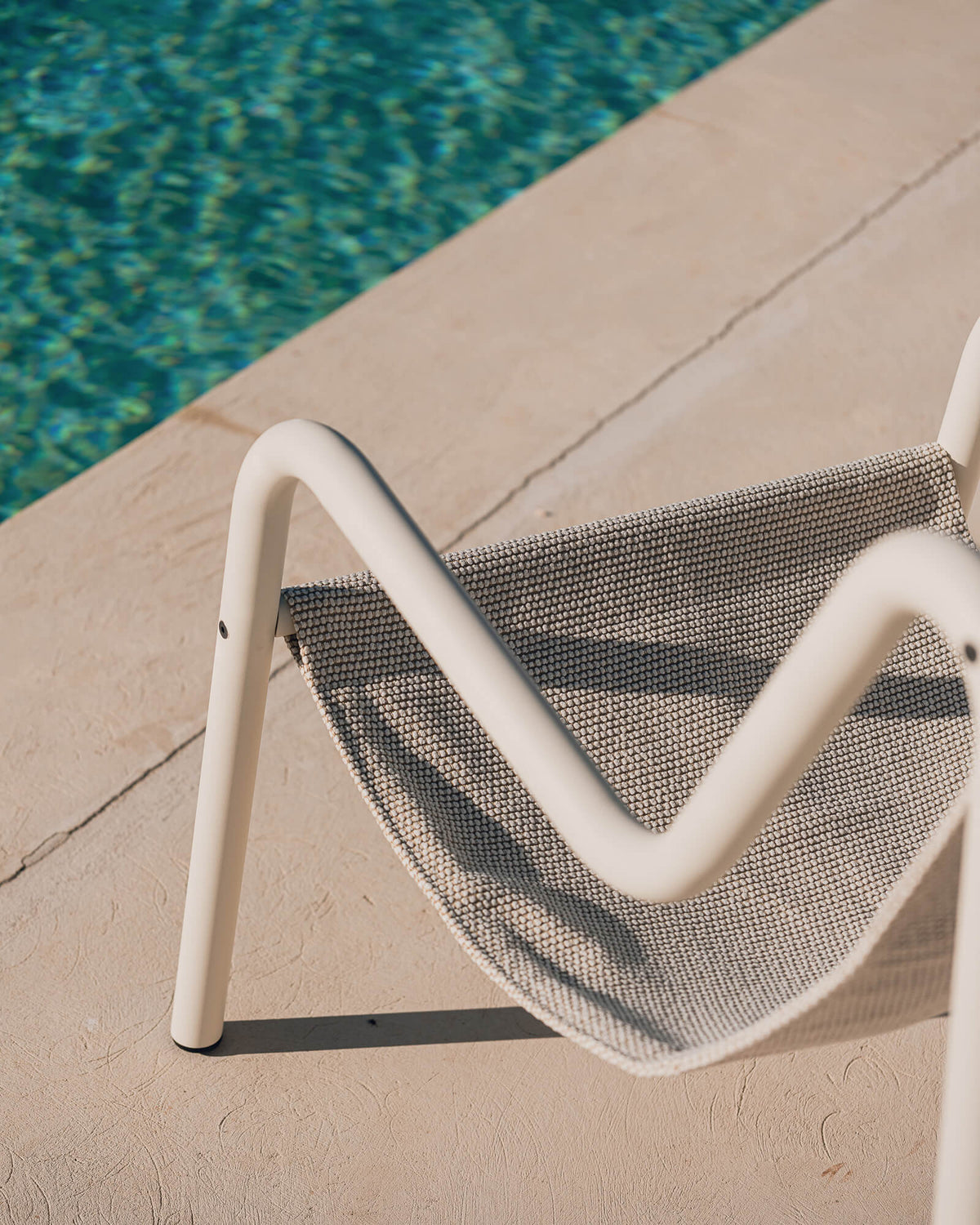 Nokk Armchair - beige - outdoor sling seat for garden - noo.ma