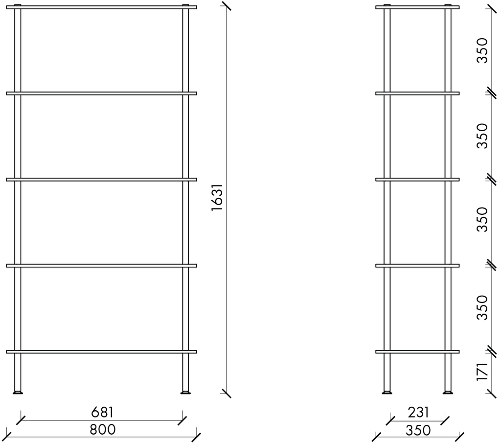 Teidi Shelving Unit 5-tier