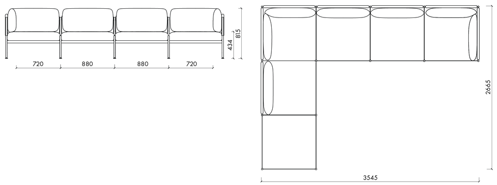 Toom Canapé Modulaire 6 places