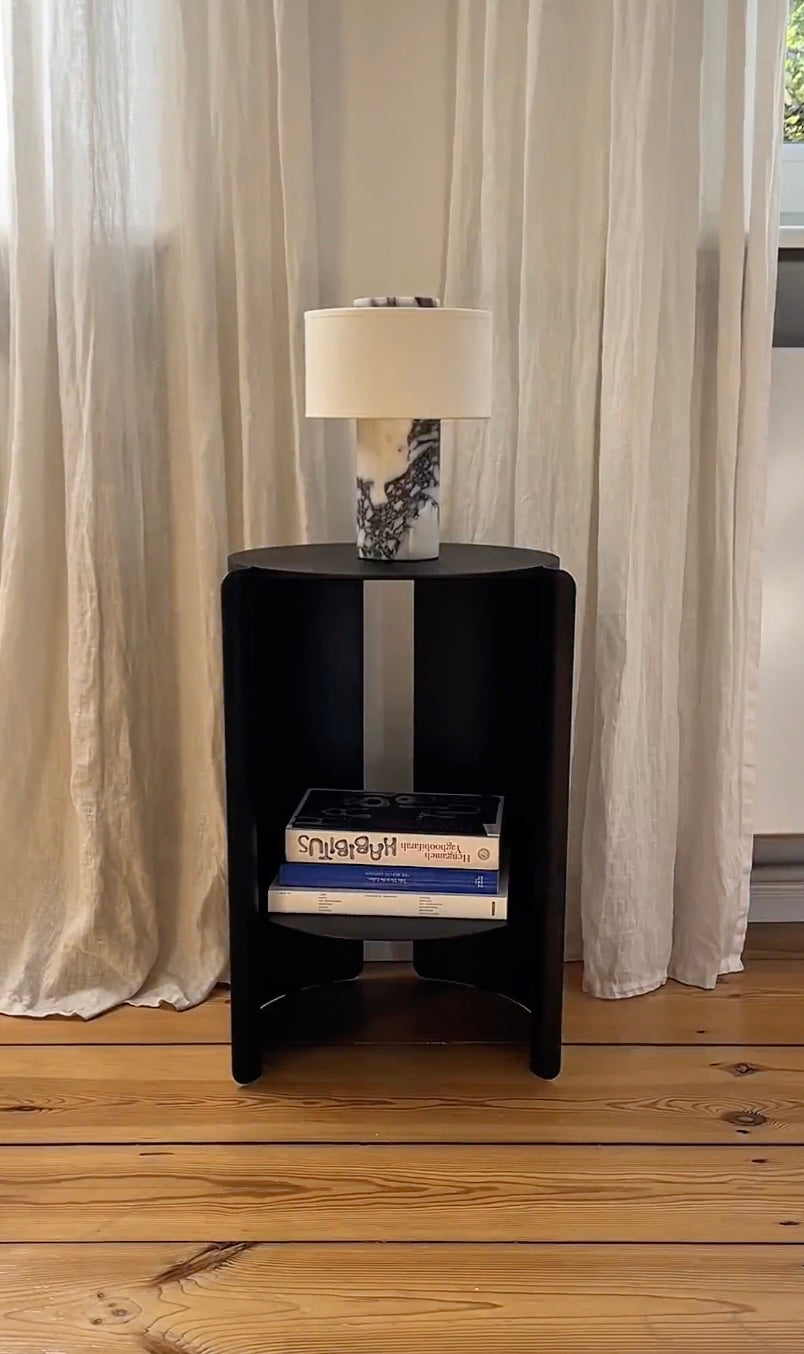 Wa Side Table - black - modern steel side table - noo.ma