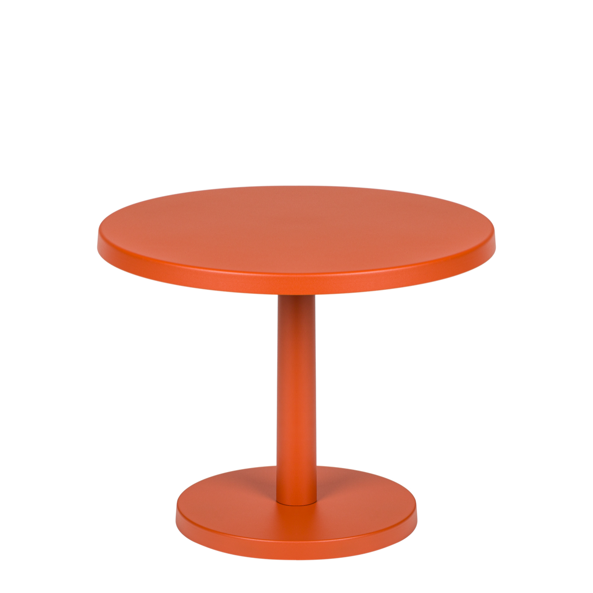 Odo Side Table - low - steel round orange side table - noo.ma
