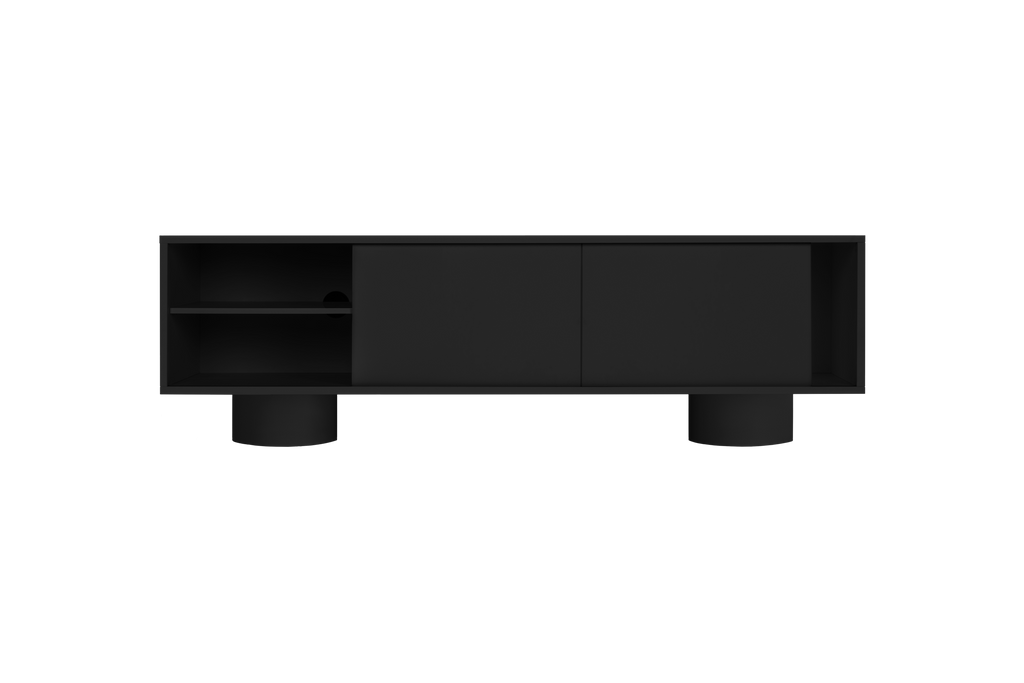 Taro TV Stand - black - living room sideboard with storage - noo.ma
