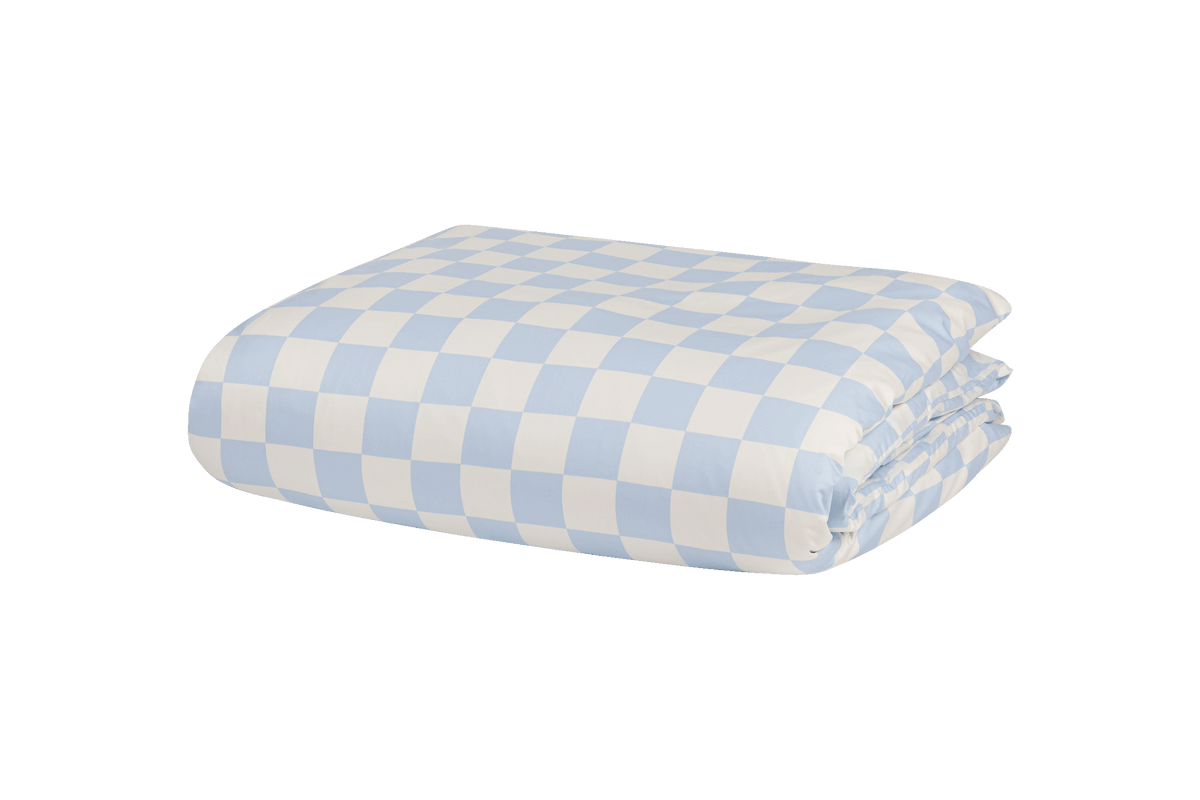 140 x 200 cm / Baby Blue & Classic White check