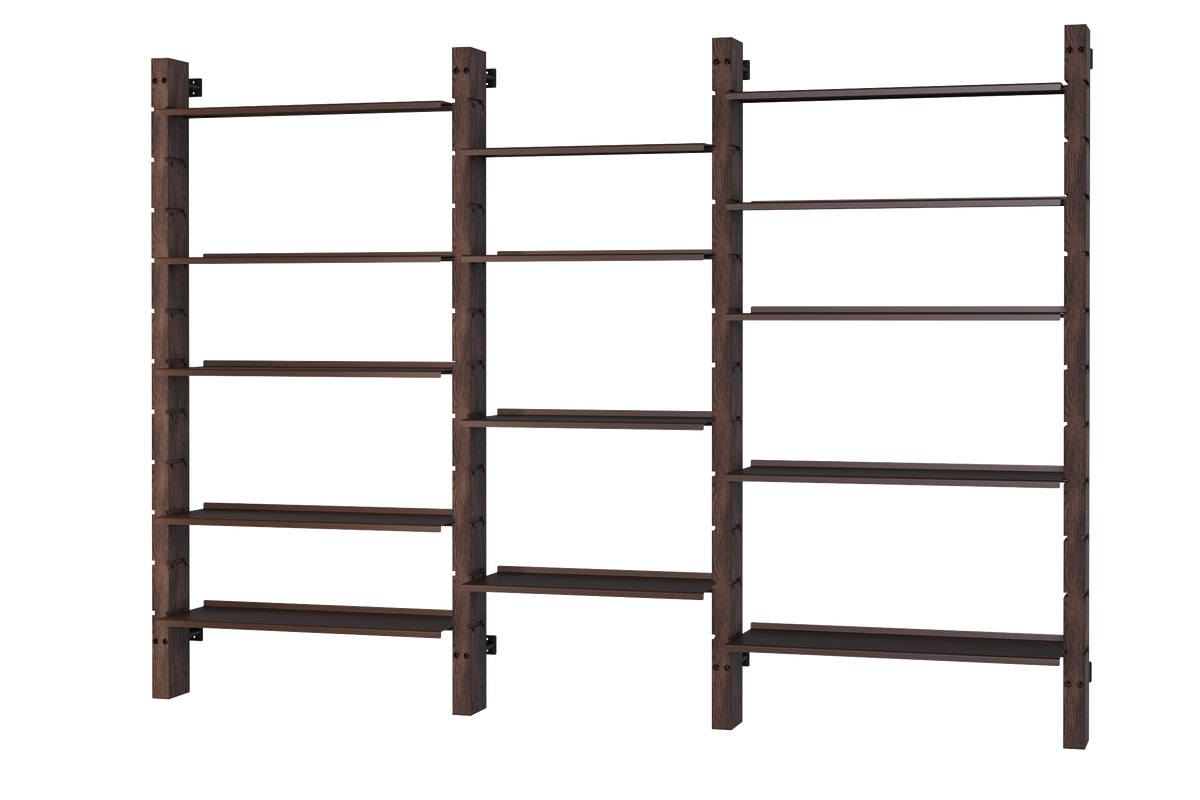 Ravi Shelving Unit - brown - modular storage, 280 cm - noo.ma