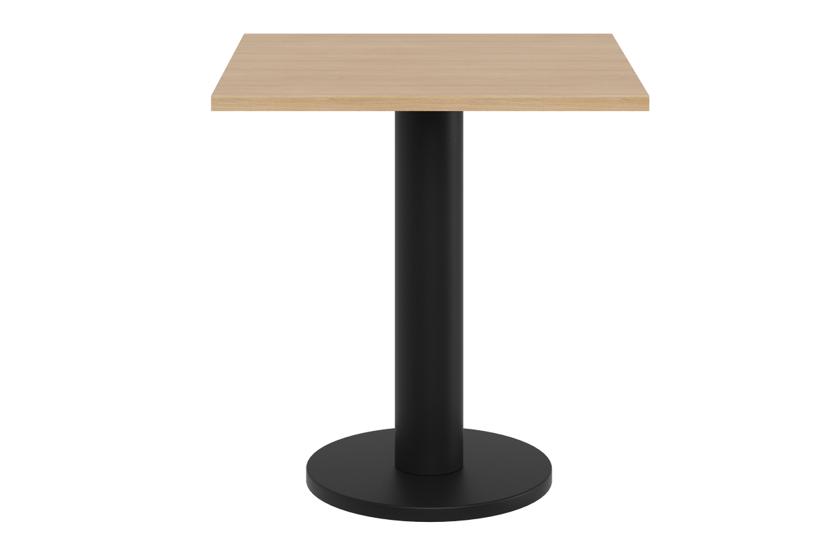 Sool Café Table - oak/black - 70 x 70 small square table - noo.ma