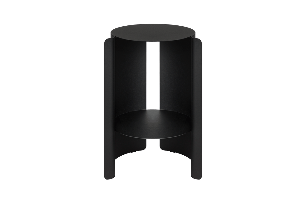 Wa Side Table - black - modern steel side table - noo.ma