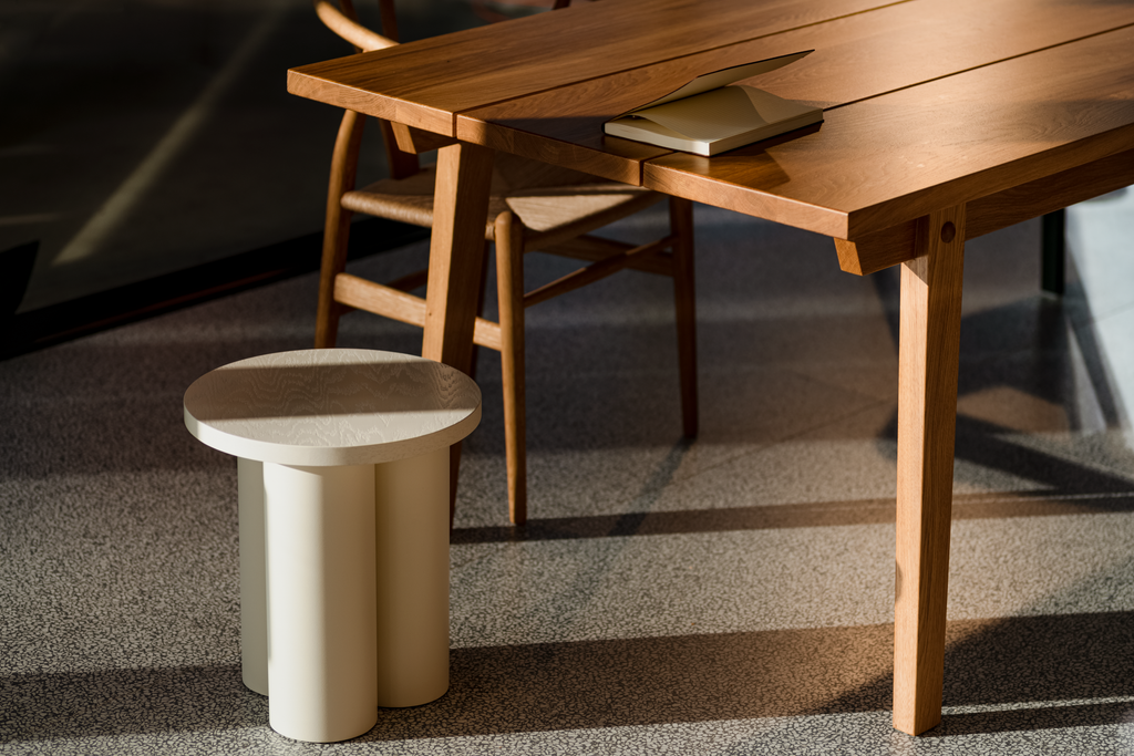 Oly Stool - black, small, round side table for living room