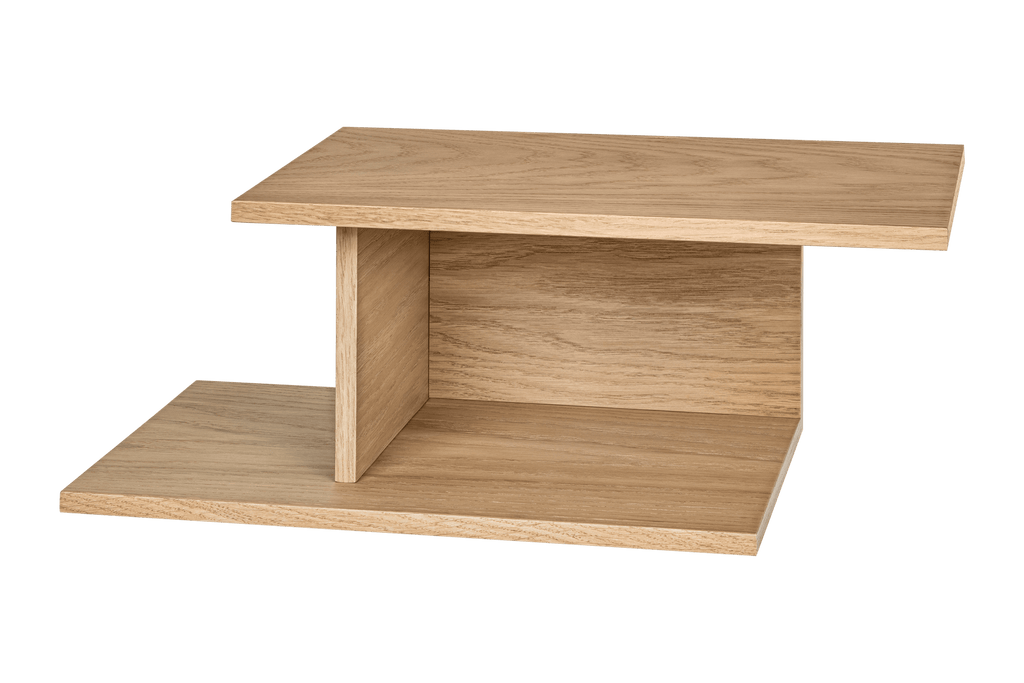 Tann Bedside Shelf - left - small oak floating nightstand - noo.ma