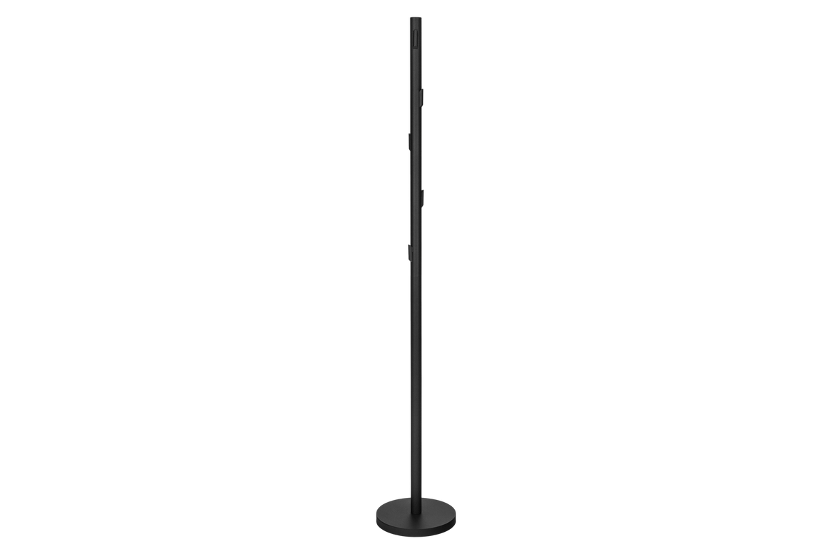 Yuko Coat Rack - capable black steel hallway coat stand - noo.ma