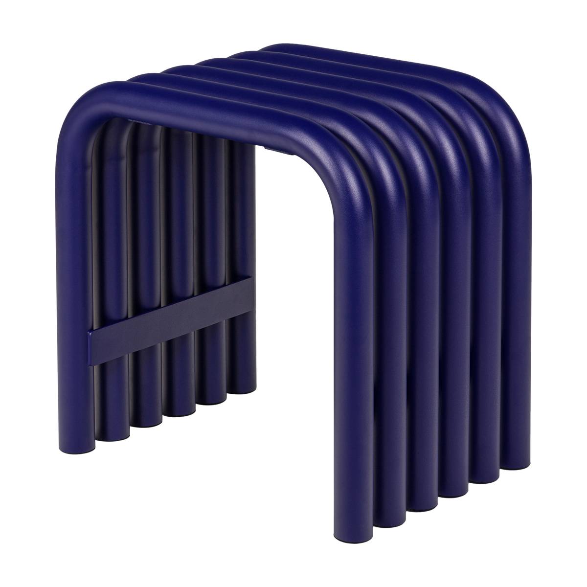 Nokk Stool - blue steel stool for living room and garden