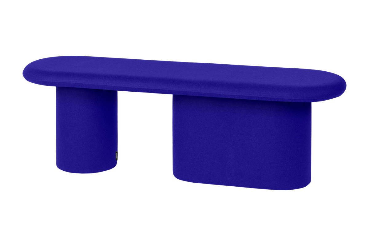 Rull Bench - blue upholstered bench for hallway - noo.ma